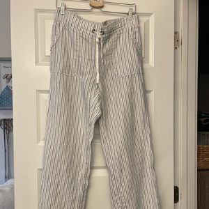Athleta Cabo wide leg linen pants